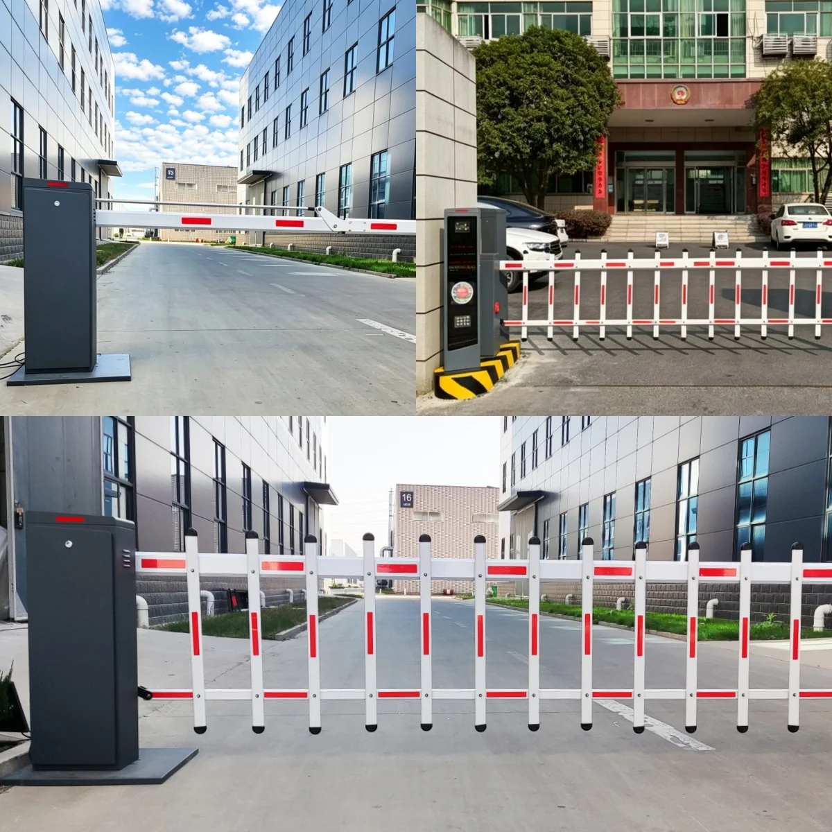 Stainless Steel Toll Boom Barrier & Swing Gate System - Heavy-Duty Vehicle Access Control & Traffic Management System