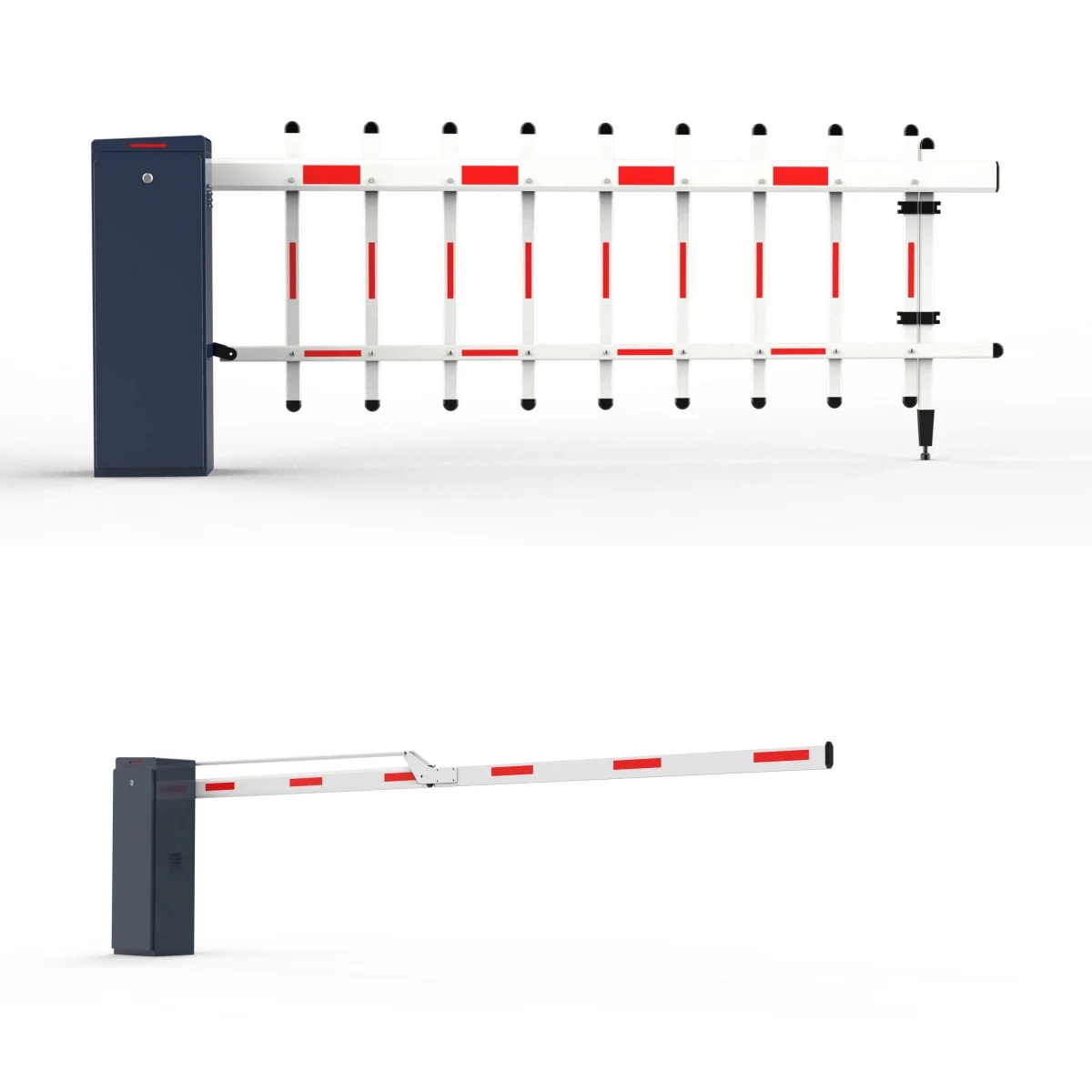 Fast Access DC Articulated Boom Barrier Gate for Access Control - Smart Folding Arm Vehicle Management & Traffic Gate System