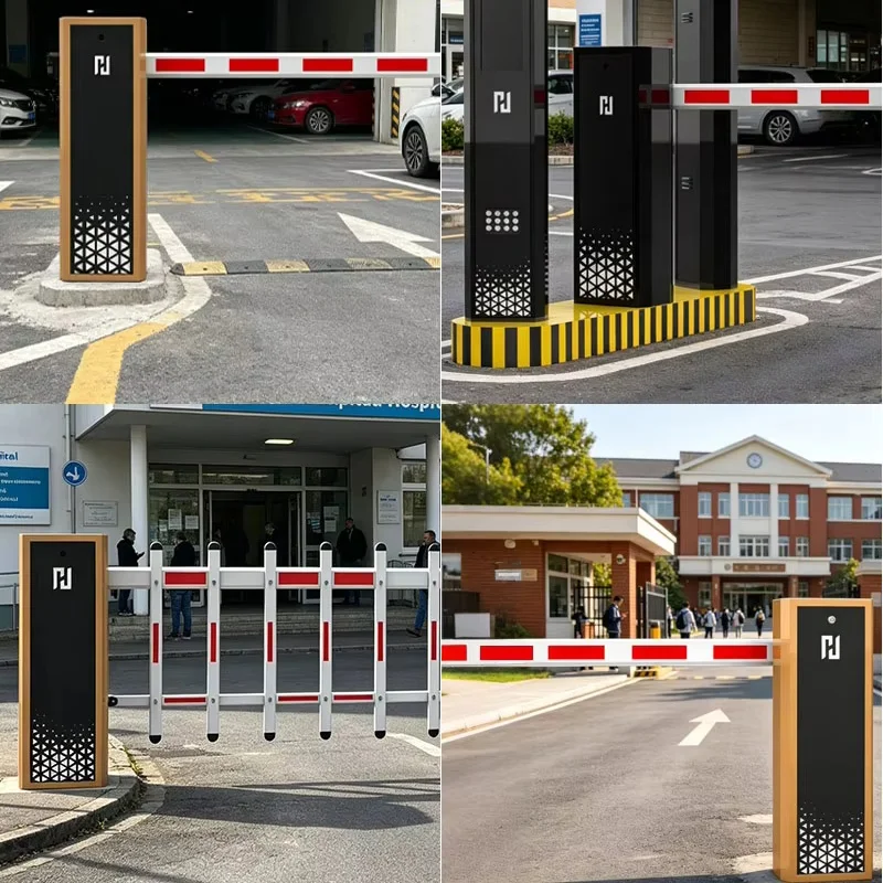 Adjustable Speed 24V DC Boom Parking Gate with UHF RFID System - Smart Motorized Vehicle Access Control & Long-Range Traffic Management System